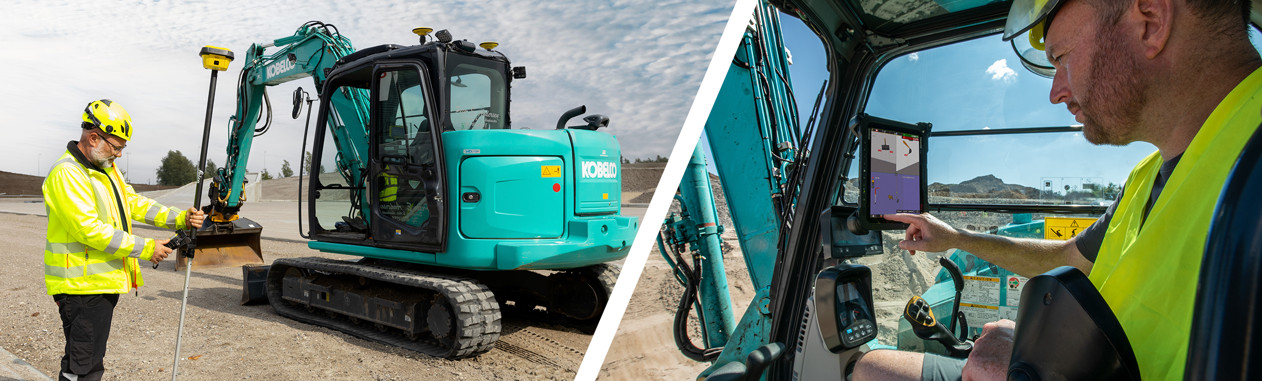 Leica iCON site excavator simple machine control solution for heavy construction. 